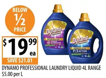 Dynamo professional laundry liquid range