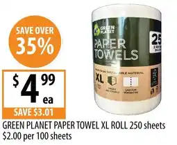 Supabarn Green planet paper towel roll offer