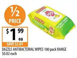 Supabarn Dazzle antibacterial wipes range offer