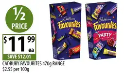 Supabarn Cadbury favourites range offer