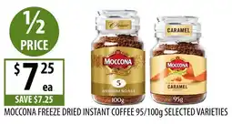 Supabarn Moccona freeze dried instant coffee offer
