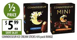 Supabarn Connoisseur ice cream sticks range offer