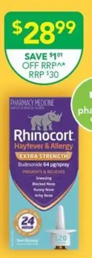Terry White Rhinocort hayfever & allergy extra strength offer