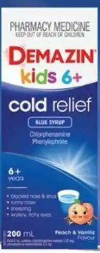 Terry White Demazin kids 6+ cold relief offer