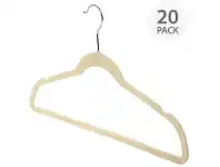 Howards Storage World Howards Flocked Hangers with Bar 20 Pack - Cream offer