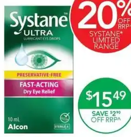 Terry White Systane Preservative Free Lubricant Eye Drops offer