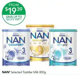 Terry White Nan selected toddler milk offer