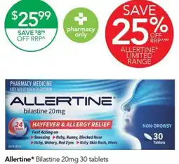 Terry White Allertine Bilastine offer