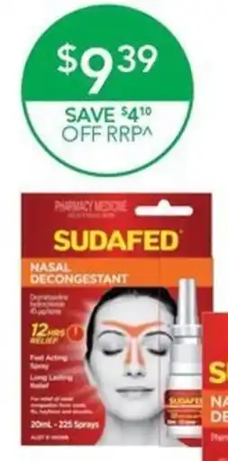 Terry White Sudafed Nasal Decongestant Nasal Spray offer