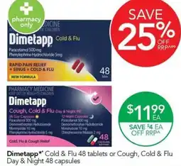 Terry White Dimetapp Cold & Flu or Cough Cold & Flu Day & Night offer