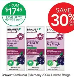 Terry White Brauer Sambucus Elderberry Limited Range offer