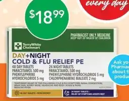 Terry White Terrywhite chemmart day+night cold & flu relief pe offer