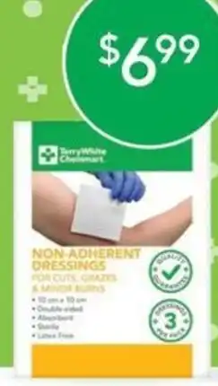 Terry White Terrywhite chemmart non adherent dressings offer
