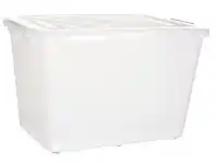 Howards Storage World Howards Easi Store Plastic Boxes with Wheels 110L offer