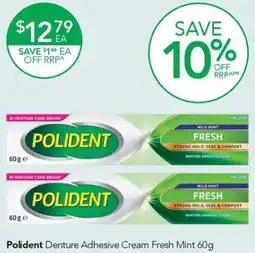 Terry White Polident Denture Adhesive Cream Fresh Mint offer