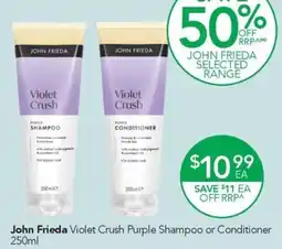 Terry White John Frieda Violet Crush Purple Shampoo or Conditioner offer