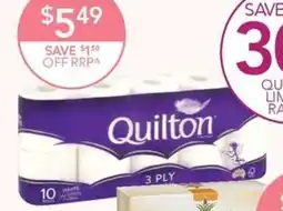 Terry White Quilton Classic White 3 Ply Toilet Tissue offer