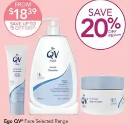 Terry White Ego QVA Face Selected Range offer