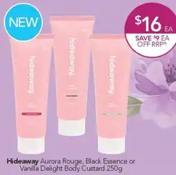 Terry White Hideaway Aurora Rouge Black Essence or Vanilla Delight Body Custard offer