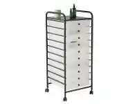 Howards Storage World Howards 10 Drawer Trolley Black Frosted offer
