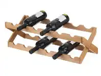 Howards Storage World Howards Bamboo Foldable Wine Rack 12 Bottle offer