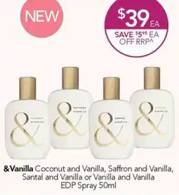 Terry White &Vanilla Coconut and Vanilla Saffron and Vanilla Santal and Vanilla or Vanilla and Vanilla EDP Spray offer