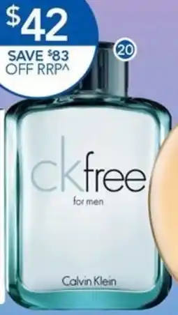 Terry White Calvin Klein ck free For Men EDT Spray offer