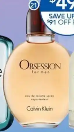 Terry White Calvin Klein Obsession for Men EDT Spray offer
