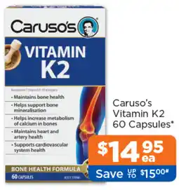 Good Price Pharmacy Caruso's Vitamin K2 offer