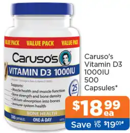 Good Price Pharmacy Caruso's vitamin D3 1000iu offer