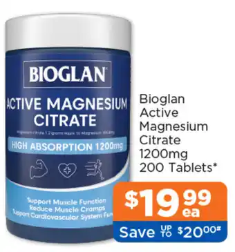 Good Price Pharmacy Bioglan Active Magnesium Citrate offer