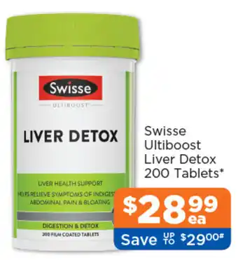 Good Price Pharmacy Swisse Ultiboost Liver Detox offer