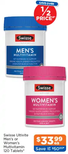 Good Price Pharmacy Swisse Ultivite Men or Womens Multivitamin offer