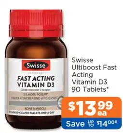 Good Price Pharmacy Swisse Ultiboost Fast Acting Vitamin D3 offer
