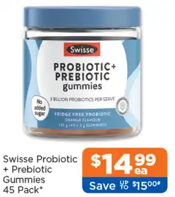 Good Price Pharmacy Swisse Probiotic + Prebiotic Gummies offer