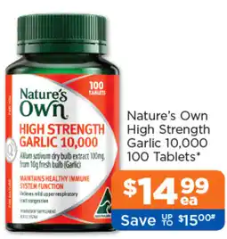 Good Price Pharmacy Natures Own High Strength Garlic 10,000 offer