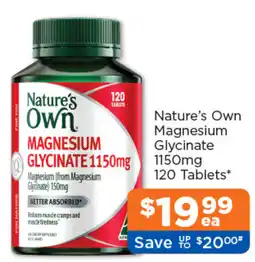 Good Price Pharmacy Natures Own Magnesium Glycinate offer