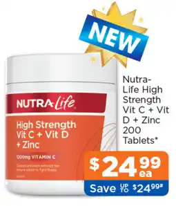 Good Price Pharmacy Nutra Life High Strength Vit C + Vit D + Zinc offer