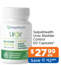 Good Price Pharmacy SeipelHealth Urox Bladder Control offer