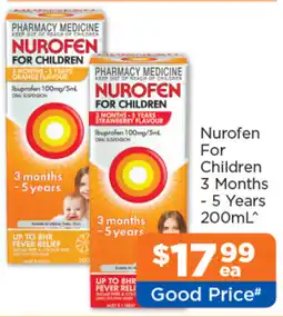 Good Price Pharmacy Nurofen For Children 3 Months - 5 Years offer