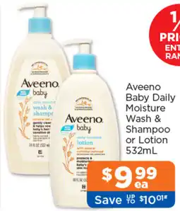 Good Price Pharmacy Aveeno Baby Daily Moisture Wash & Shampoo or Lotion offer