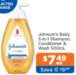 Good Price Pharmacy Johnsons Baby 3-in-1 Shampoo Conditioner & Wash offer