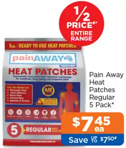Good Price Pharmacy Pain Away Heat Patches Regular offer