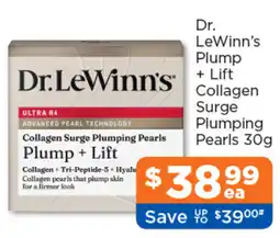 Good Price Pharmacy Dr LeWinns Plump + Lift Collagen Surge Plumping Pearls offer