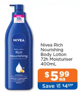 Good Price Pharmacy Nivea Rich Nourishing Body Lotion 72h Moisturiser offer