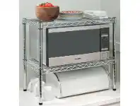 Howards Storage World Easy-Build Microwave Bench Stand Kit - Chrome offer