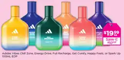 Good Price Pharmacy Adidas Vibes Chill Zone Energy Drive Full Recharge Get Comfy Happy Feels or Spark Up EDP offer