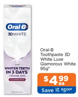 Good Price Pharmacy Oral B Toothpaste 3D White Luxe Glamorous White offer