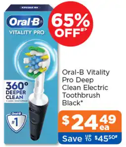 Good Price Pharmacy Oral B Vitality Pro Deep Clean Electric Toothbrush Black offer