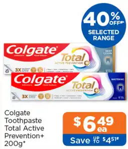 Good Price Pharmacy Colgate Toothpaste Total Active Prevention offer